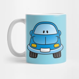 Blue Cartoon Car Mug